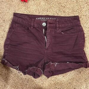 Maroon American Eagle shorts